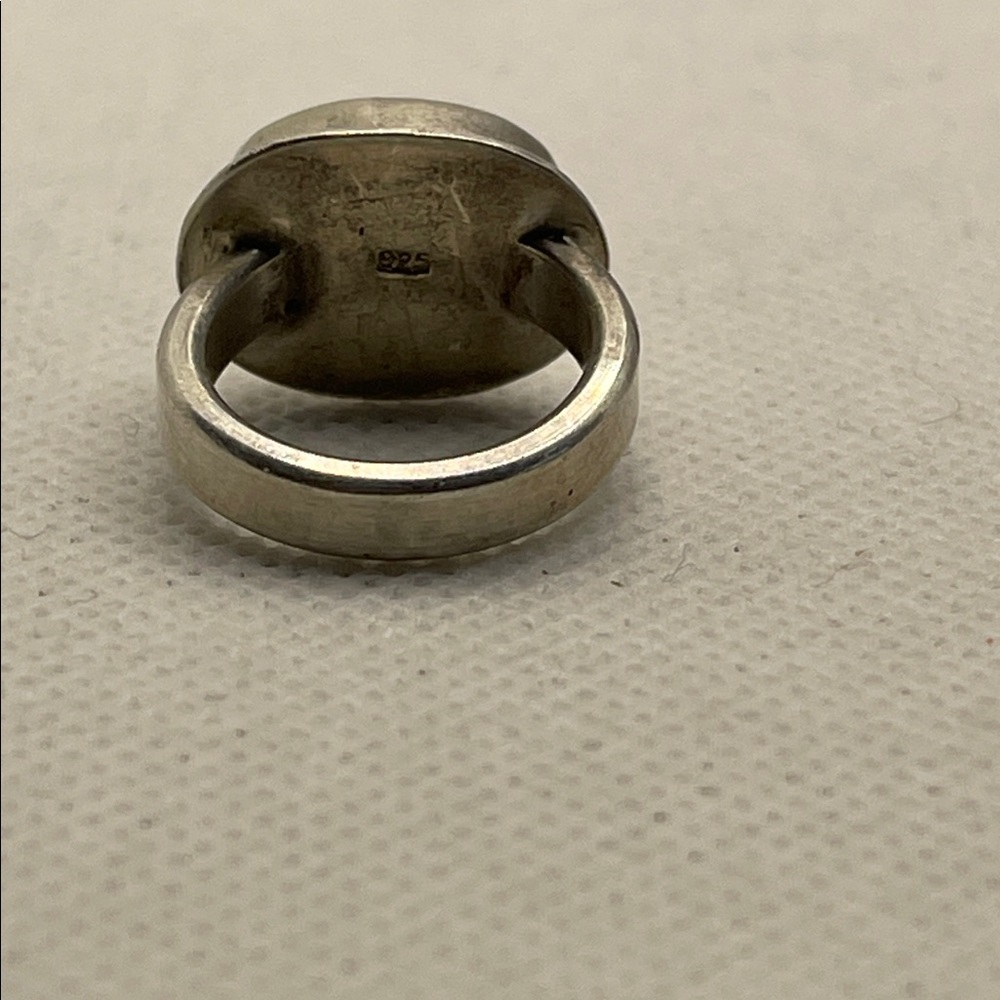 Abalone 925 Sterling Silver Modern Ring - Picture 3 of 5